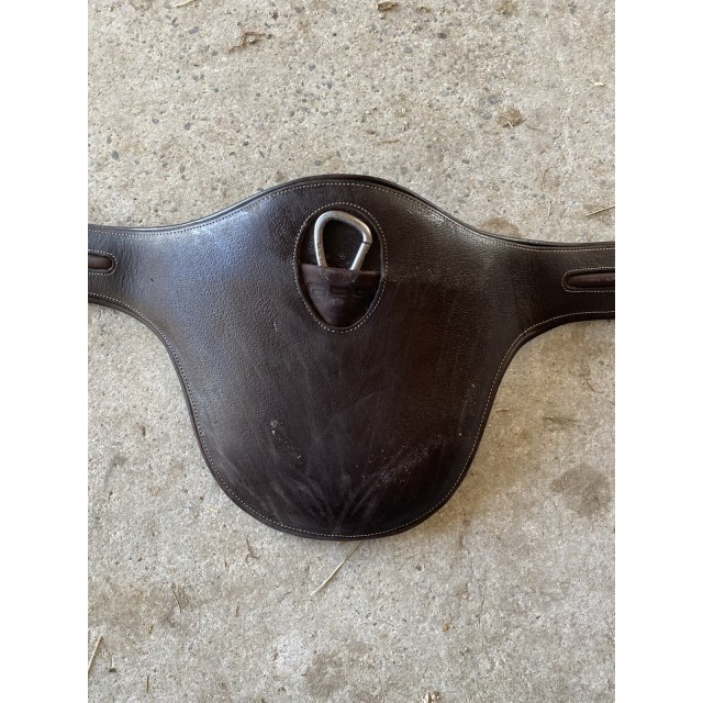 BAVETTE EN CUIR MARRON CHOCOLAT 130 CM GBS