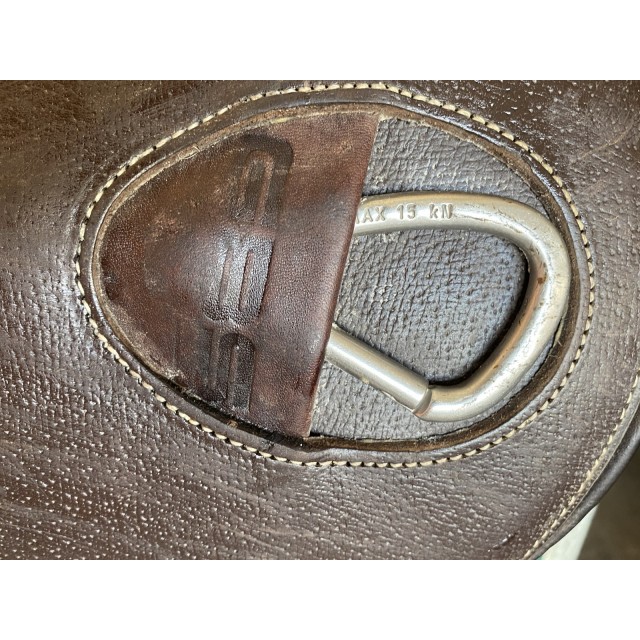 BAVETTE EN CUIR MARRON CHOCOLAT 130 CM GBS