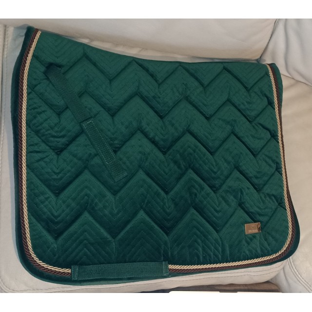 Tapis velvet vert sapin dressage