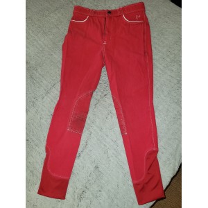 Pantalon rouge verona Equitheme 14 ans
