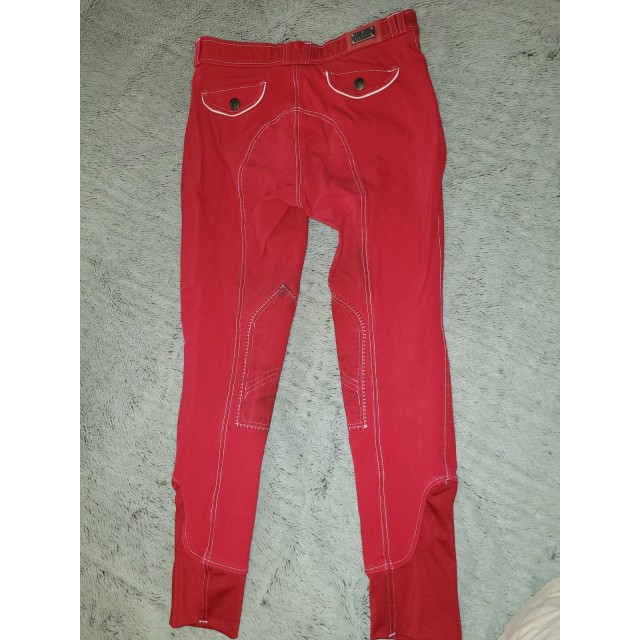 Pantalon rouge verona Equitheme 14 ans