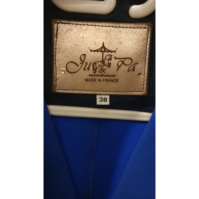 Veste JU&PA modèle ALIX taille 38 - bleu électrique col bleu marine