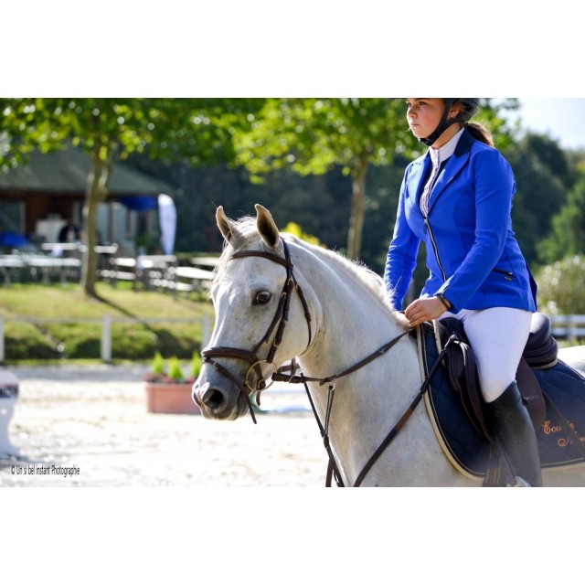 Veste JU&PA modèle ALIX taille 38 - bleu électrique col bleu marine