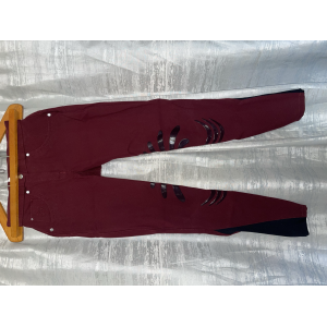 FLAGS & CUP - PANTALON D'ÉQUITATION FEMME PUSH UP BORDEAUX