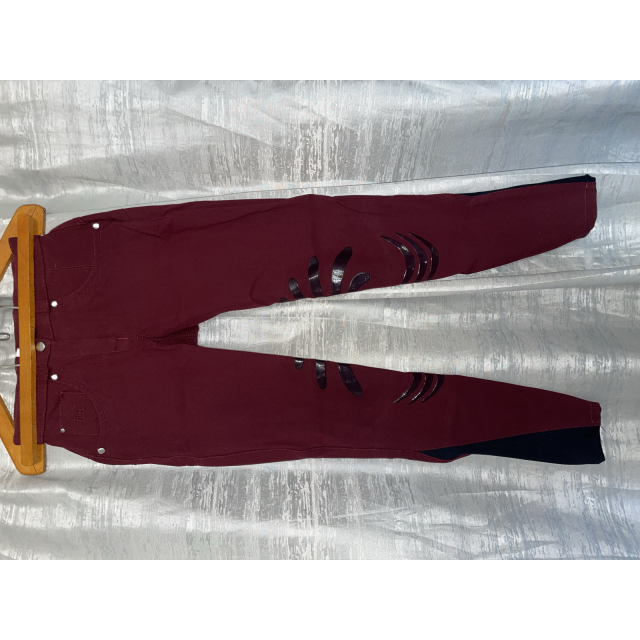 FLAGS & CUP - PANTALON D'ÉQUITATION FEMME PUSH UP BORDEAUX
