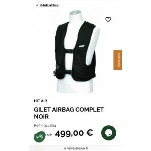 Gilet airbag hit air + cartouche