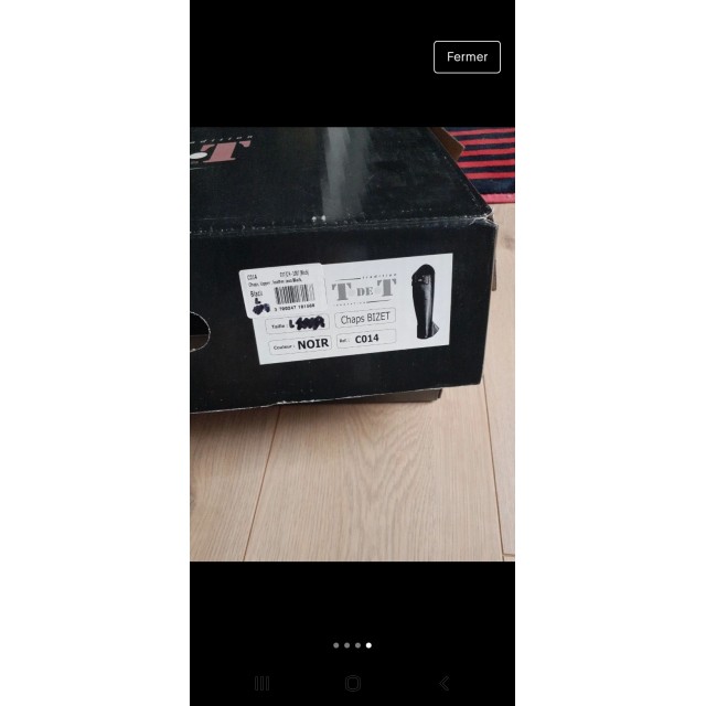 Chaps Bizet T de T cuir noir