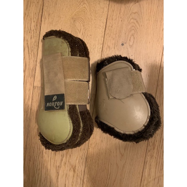 ensemble guetre protege boulet beige marron