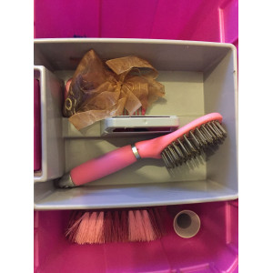 Boite de pansage + brosses