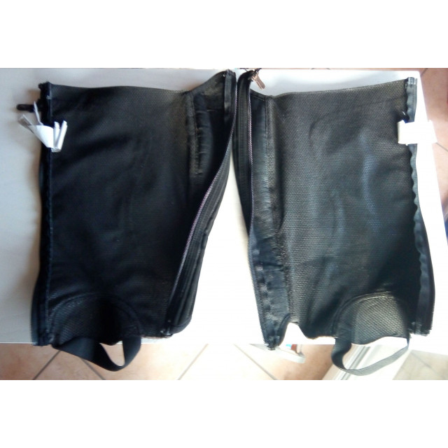 Chaps cuir marron et noir