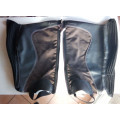 Chaps cuir marron et noir