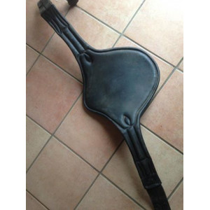 Sangle bavette en cuir noire