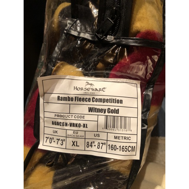 Couvre reins Rambo Horseware neuf taille XL