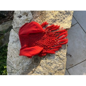 Bonnet rouge taille poney