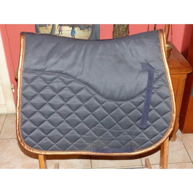 Tapis de selle Lauria Garrelli marine et bronze