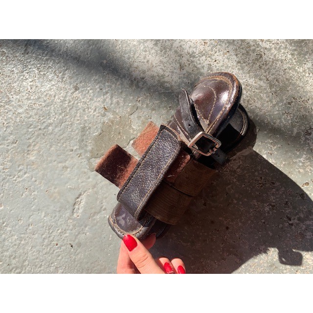 Guêtres cuir marrons taille poney/cob