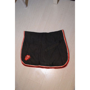 Tapis de selle Rolling Stones fait main noir