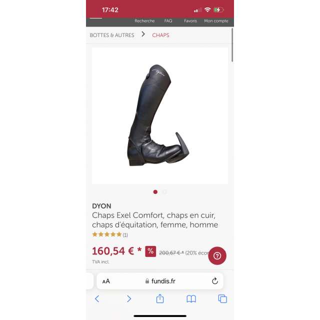 Chaps excel Dyon chaps en cuir «Exel Comfort»