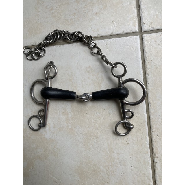 Mors pelham caoutchouc