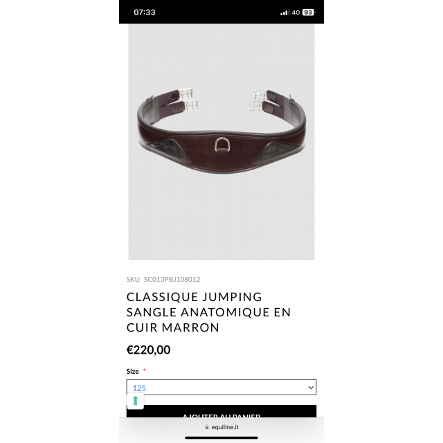 Sangle equiline taille 125cm