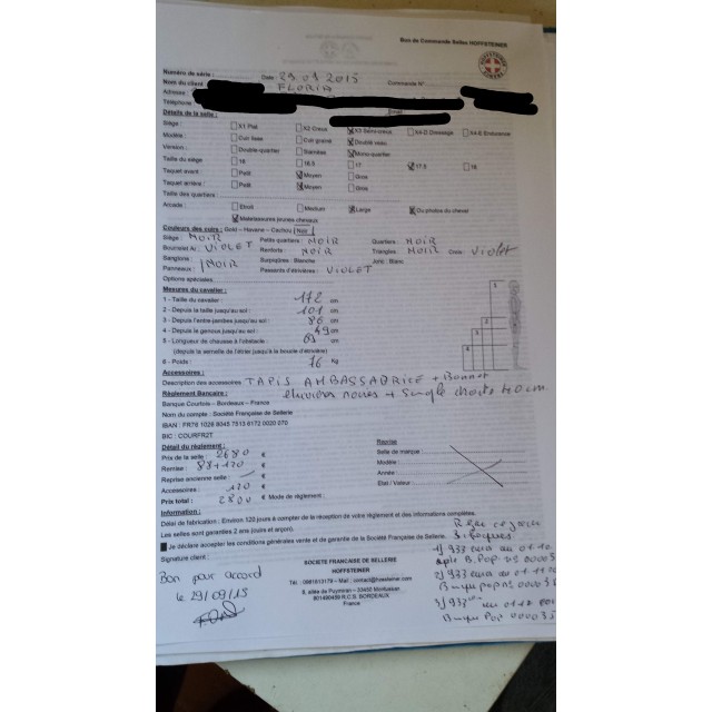 Selle mixte/CSO monoquartier en cuir, 17.5