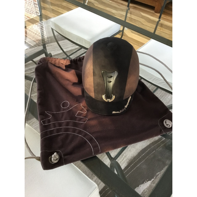 Bombe casque Fouganza + sac transport