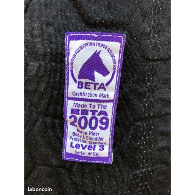 PROTECTION EQUITATION BALIOS 3 BETA JUNIOR NIVEAU 3
