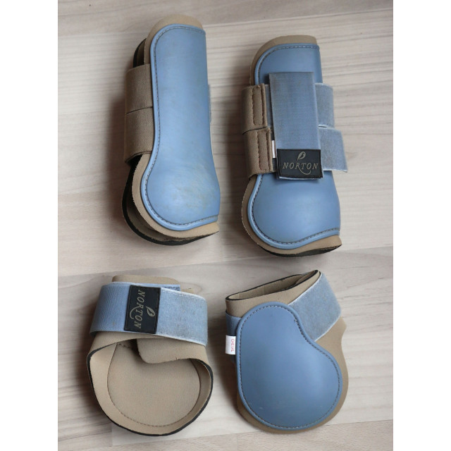 Guêtres et protèges boulets Norton bleu taille cheval