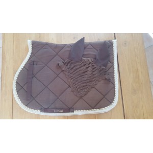 Ensemble bonnet tapis Tattini marron