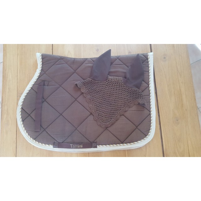Ensemble bonnet tapis Tattini marron