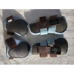 Guêtres et protèges boulets Norton bleu et marron