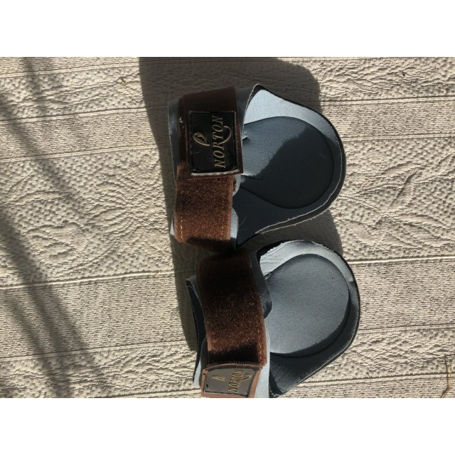 Guêtres et protèges boulets Norton bleu et marron