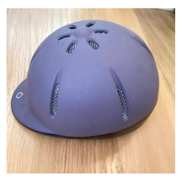 Bombe équestre oxylane violet 48-52 cm de tour de taille