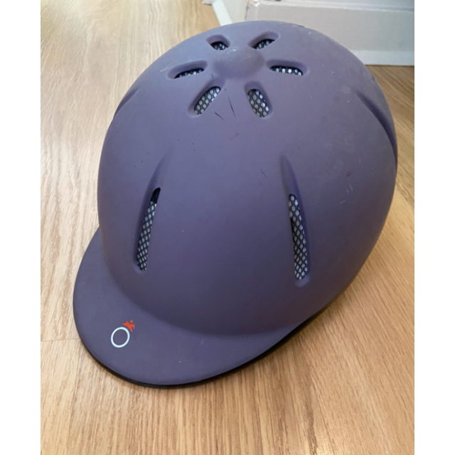 Bombe équestre oxylane violet 48-52 cm de tour de taille