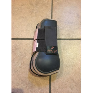 Ensemble guêtres+protège-boulets rose et gris Norton