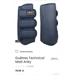 Guêtres postérieurs dressage Anky