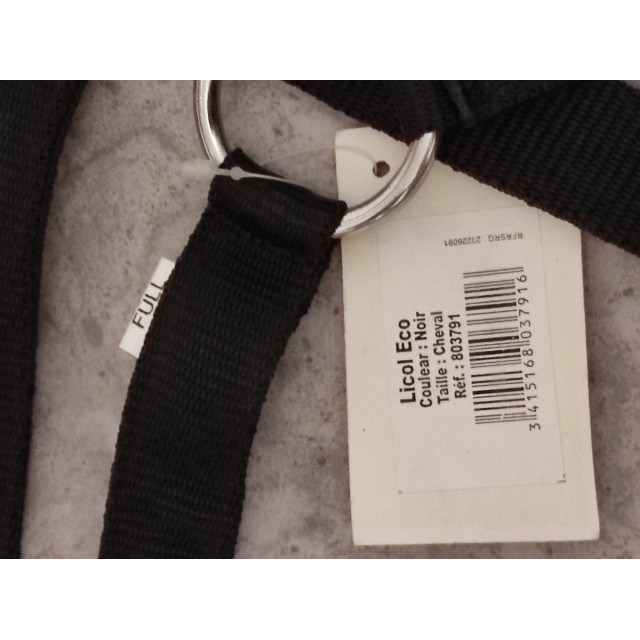 Licol noir taille cheval