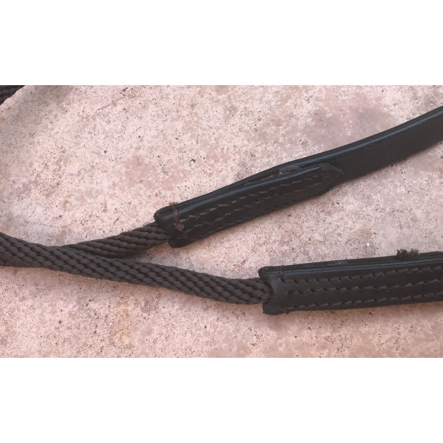 Rênes allemandes cuir marron foncé
