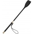 Horse Whip with PU Leather Equestrianism Horse Crop Double Slapper Horse Whip Black Crops for Horses