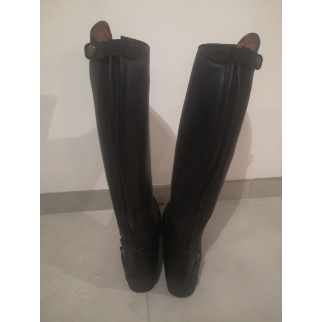 Bottes cuir +housse de transport