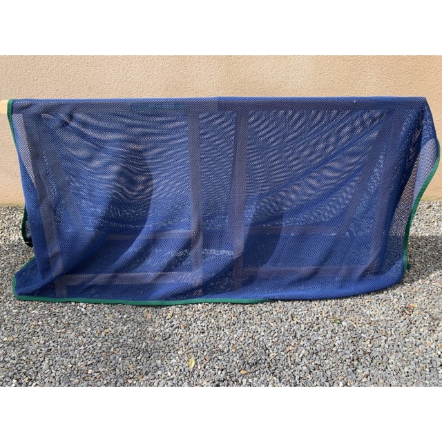 Couverture nid d'abeille bleue