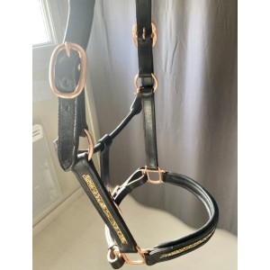 Licol cuir et strass