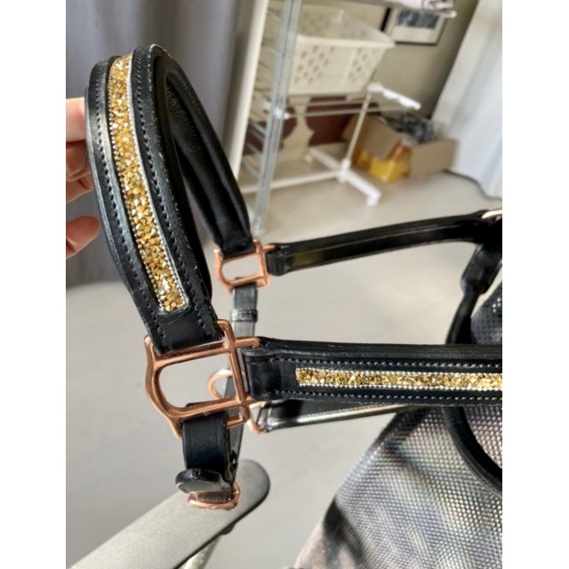 Licol cuir et strass