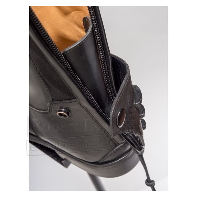 Bottes équitation cuir noir à lacet, Orion by EG07 neuves