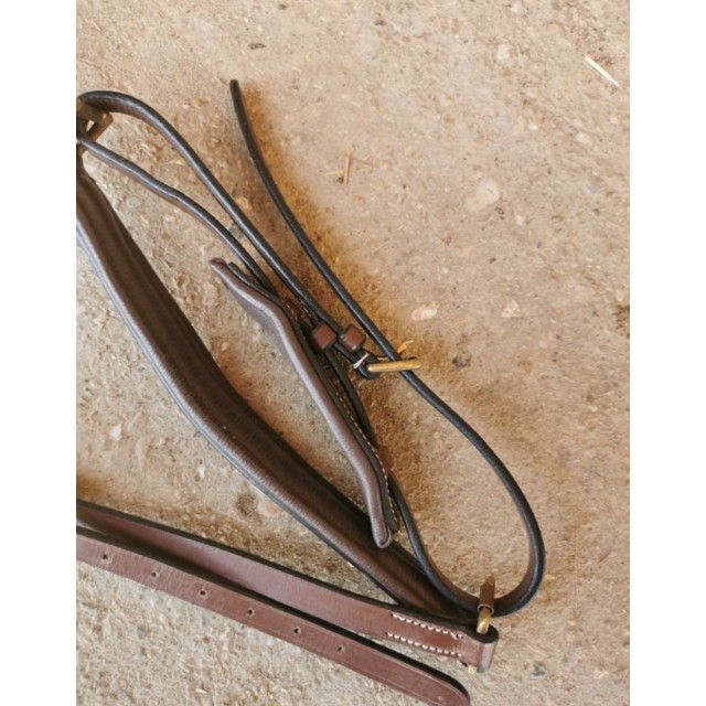 Muserolle pull back cuir marron neuve