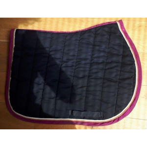 tapis marine/rose fushia fouganza taille poney et cheval