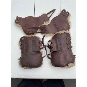 Guetres Chantilly Dyon cuir brun avec mouton