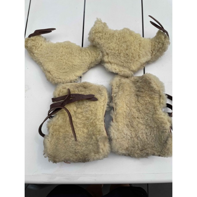 Guetres Chantilly Dyon cuir brun avec mouton