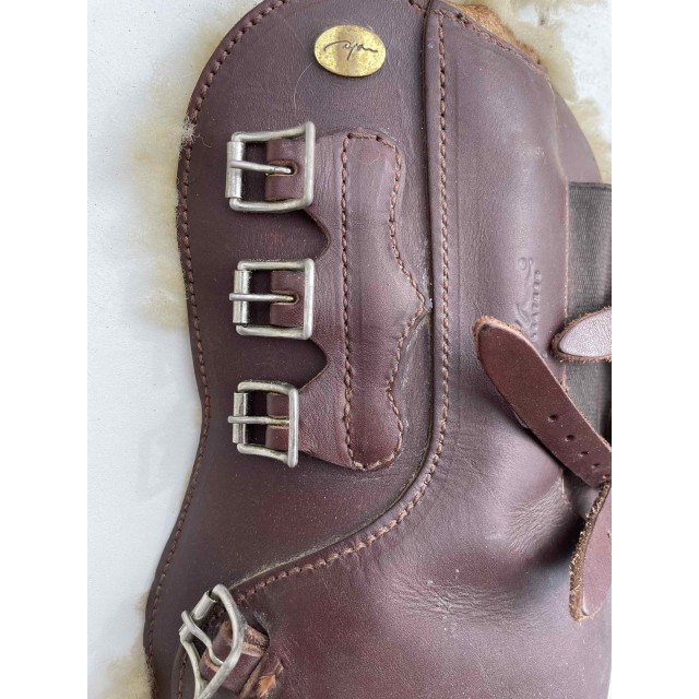 Guetres Chantilly Dyon cuir brun avec mouton