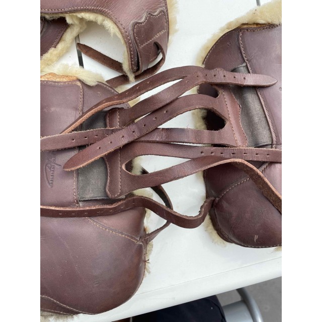 Guetres Chantilly Dyon cuir brun avec mouton